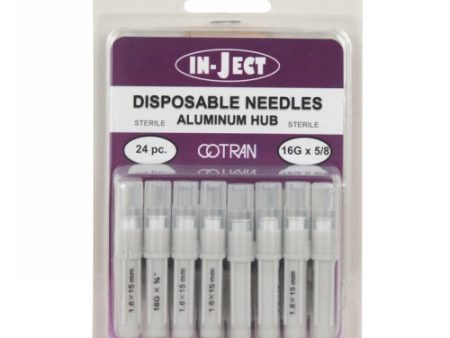 In-Ject Disposable Hypodermic Needles 16 x 5 8  White 24 Packets by Cotran Corporation For Cheap