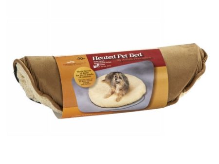 Fleece-Top Heated Pet Bed Small Round 1 Count by Api Allied Precision Industries, Inc. Supply