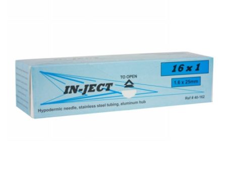 In-Ject Disposable Hypodermic Needles 16 x 1  White 100 Count by Cotran Corporation Fashion