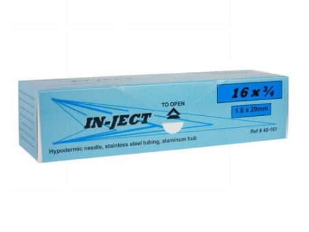 In-Ject Disposable Hypodermic Needles 16 x 3 4  White 100 Count by Cotran Corporation Discount