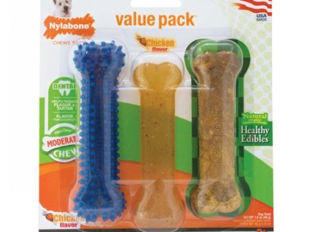 FlexiChew Heathy Edibles Chew Value Pack Regular 3 Packets by Nylabone Online