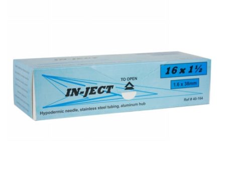 In-Ject Disposable Hypodermic Needles 16 x 1-1 2  White 100 Count by Cotran Corporation Supply