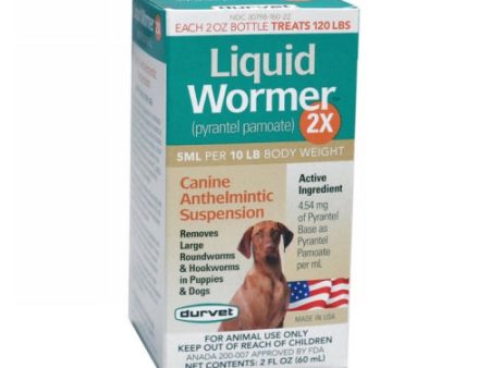 Durvet Liquid Wormer 2X Dog Dewormer 2 Oz by Durvet Discount