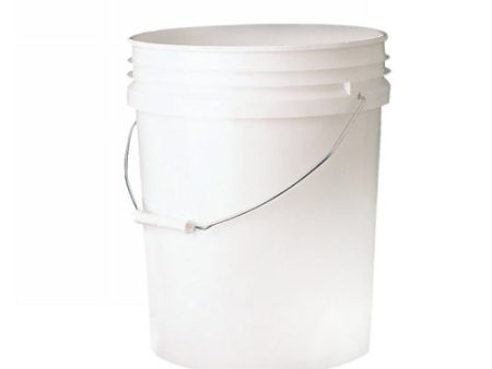 5 Gallon Plastic Bucket White 1 Each by Leaktite For Sale