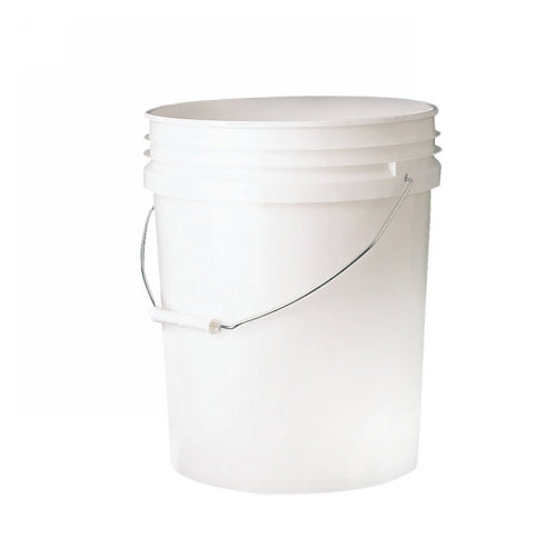 5 Gallon Plastic Bucket White 1 Each by Leaktite For Sale