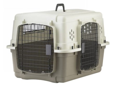 Double Door Plastic & Wire Dog Crate Small 1 Count by Pet Lodge on Sale