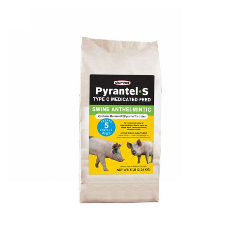 Pyrantel S Type C Medicated Feed for Swine 5 Lbs by Durvet For Cheap