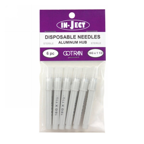 In-Ject Disposable Hypodermic Needles 16 x 1-1 2  White 6 Packets by Cotran Corporation For Discount