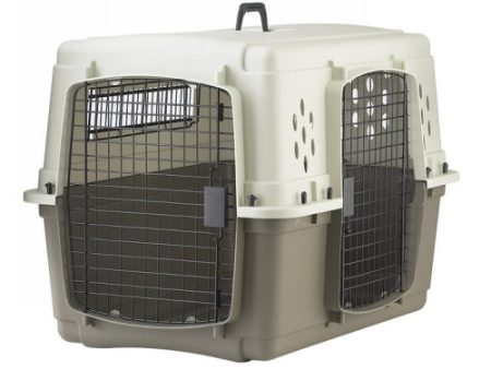 Double Door Plastic & Wire Dog Crate Medium 1 Count by Pet Lodge Supply