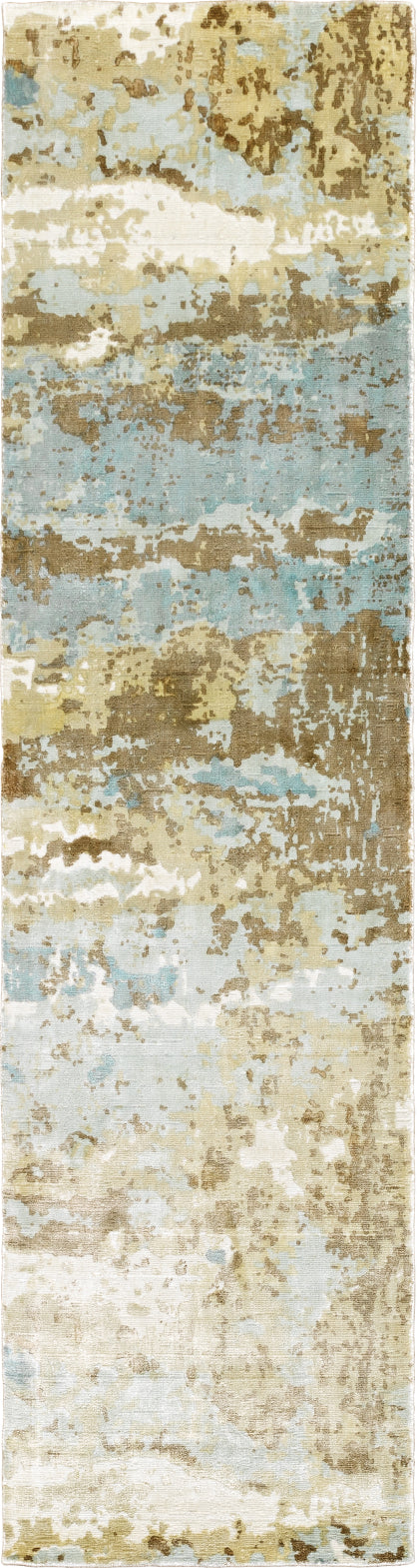 Oriental Weavers Formations 70001 Blue Brown Area Rug Hot on Sale