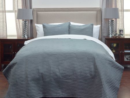 Rizzy BT3038 Parker Grey Charcoal Bedding For Sale