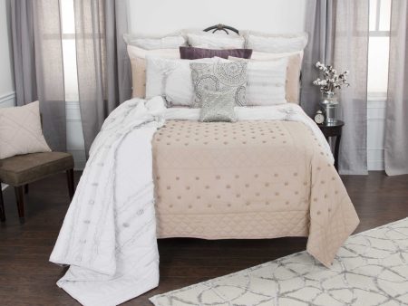 Rizzy BQ4340 Vivian Rae Taupe Bedding on Sale