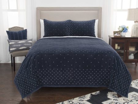 Rizzy BQ4930 Giavonna Indigo Navy Bedding Fashion