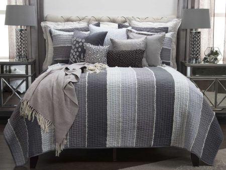 Rizzy BQ4195 Olivia Grace Gray Bedding Online Hot Sale