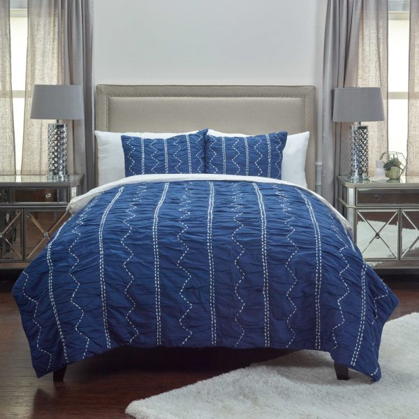 Rizzy BQ4171 Sawyer Indigo Bedding on Sale