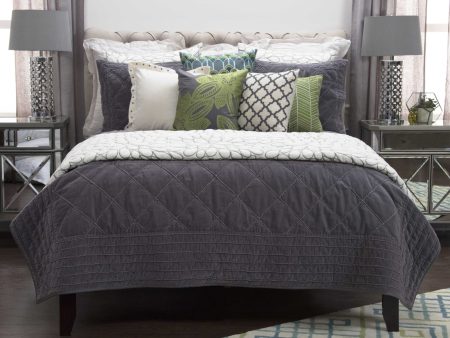 Rizzy BQ4192 Collin Gray Bedding Hot on Sale