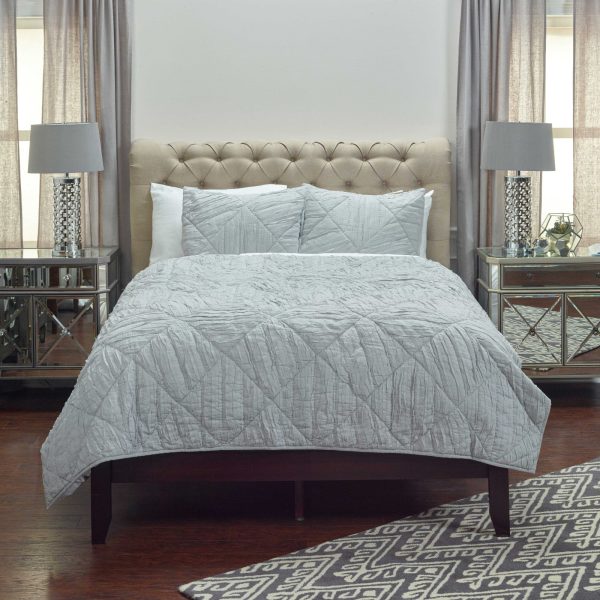 Rizzy BQ4199 Stirling Gray Bedding Online Sale