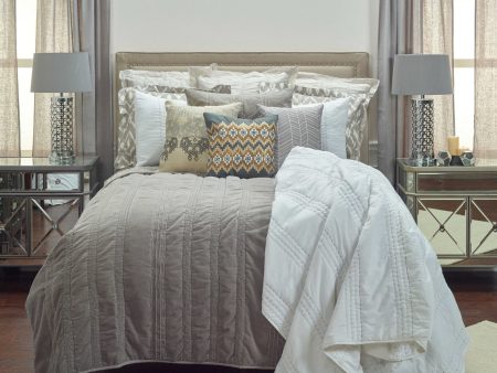 Rizzy BQ4172 Mr Grey Taupe Bedding Online Sale