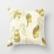 Golden Leaf Pillow Cushion Cover 45 x 45 cm Online