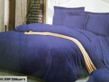 Bed Sheet Navy Blue & Pillow Covers King Size Online Sale