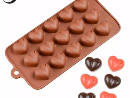 Silicone Chocolate Candy Molds Heart Shape For Sale