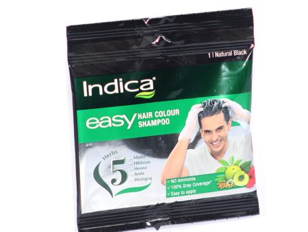 Indica Easy Hair Colour Shampoo Black 18 ml Supply