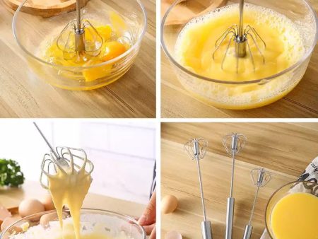 Semi-Automatic Egg Beater Manual Self Turning Online