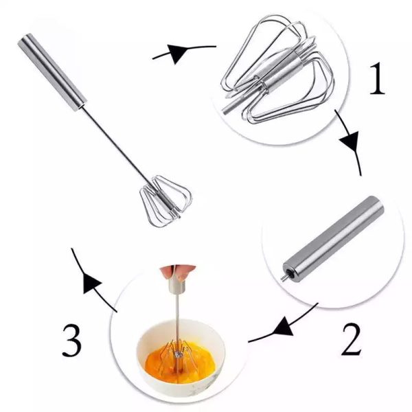 Semi-Automatic Egg Beater Manual Self Turning Online