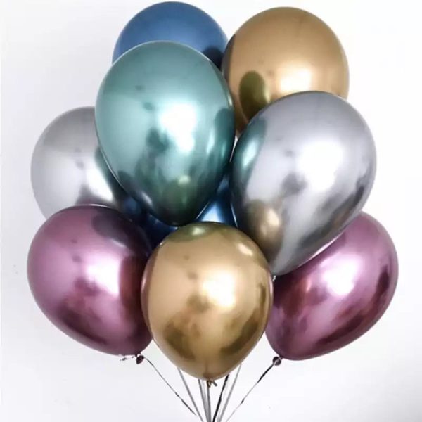 10  Glossy Metal Pearl Latex Balloons Sale