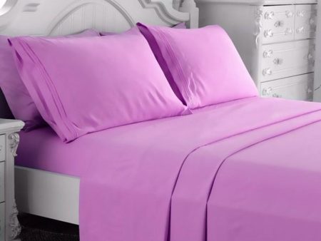 Bed Sheet Pink & Pillow Covers King Size Hot on Sale