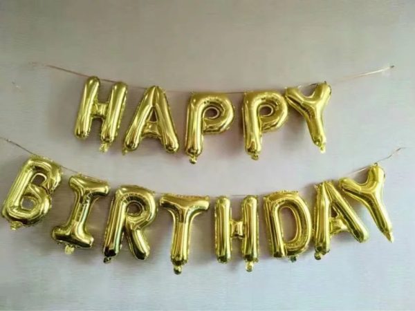 Happy Birthday Foil Banner Gold For Discount