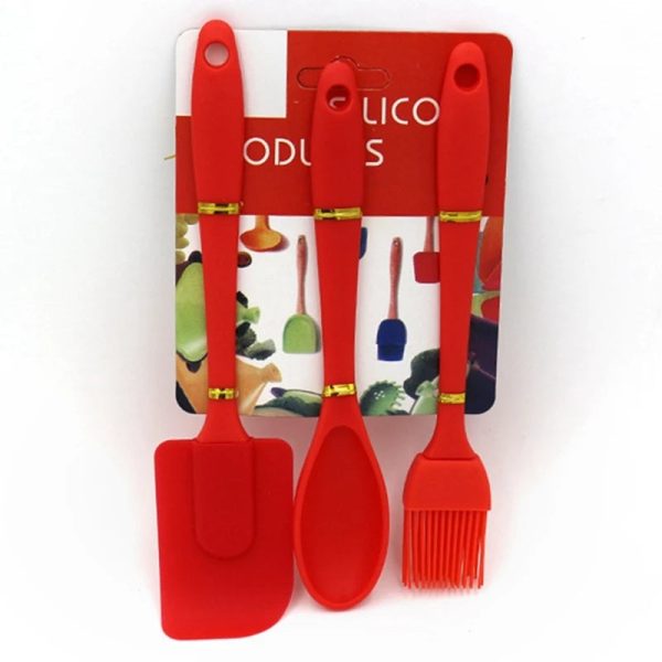 3 PCS Silicone Spatula Spoon Set on Sale